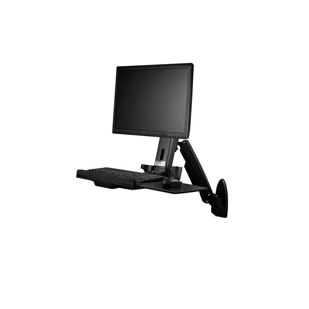 StarTech.com Wall-Mounted Sit-Stand Desk - Single Monitor