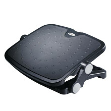 STARTECH Repose-pieds de bureau réglable noir - Aluminium et plastique - Hauteur réglable, Anti-dérapant, Confortable