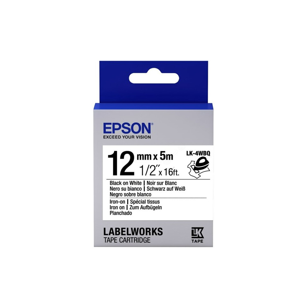 Epson C53S654024 (LK-4WBQ) DirectLabel-etikettes, 12mm x 5m