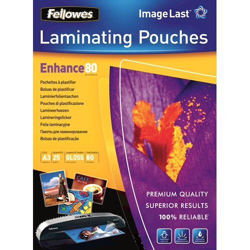 Fellowes Fellowes ImageLast A3 80 Micron Laminating Pouch - 25 pack