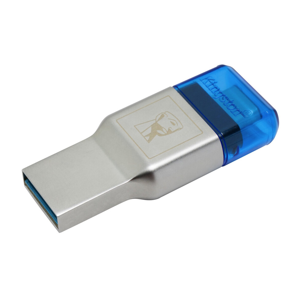 Kingston Technology MobileLite Duo 3C USB 3.0 (3.1 Gen 1) Type-A/Type-C Blue,Silver card reader
