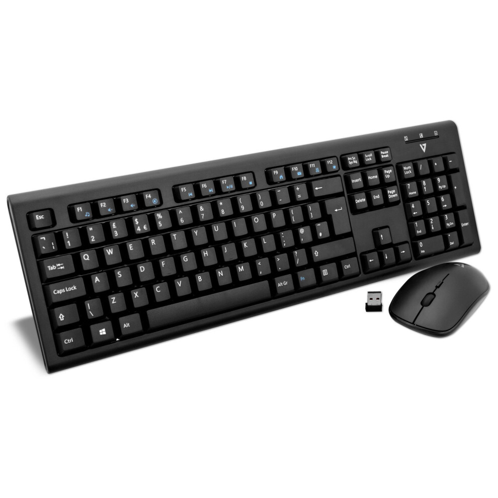 V7 Wireless Keyboard And Mouse Combo Â Uk 662919096361