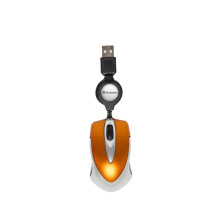 Mouse da viaggio cablata VERBATIM Mini - Ottica - 2 Pulsanti - PC - Arancione