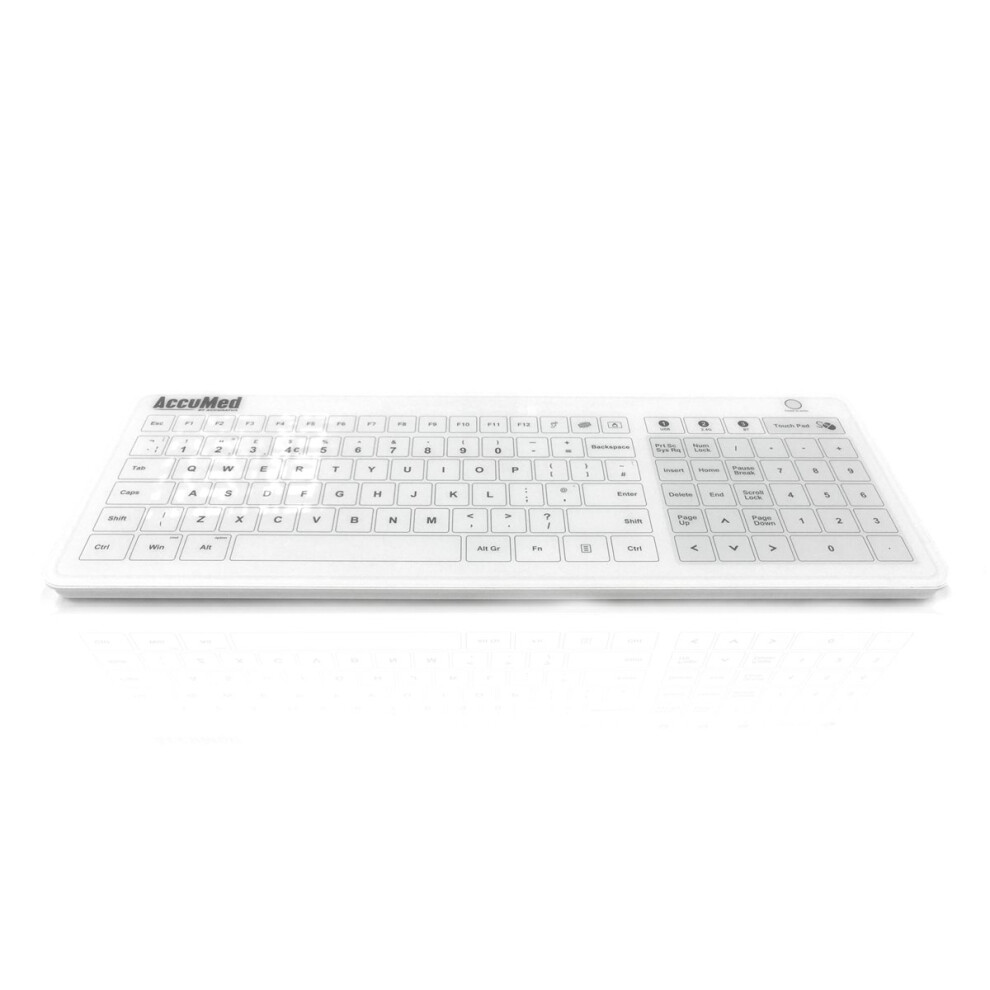 Accuratus Kyb-Accu-Glassuk Qwerty Uk English Keyboard White 5060055466584