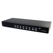 STARTECH USB VGA KVM-Switch mit 8 Ports zum Rack-Montage mit Audio (Audio-Kabel enthalten) - 8 Computer - 1920 x 1440