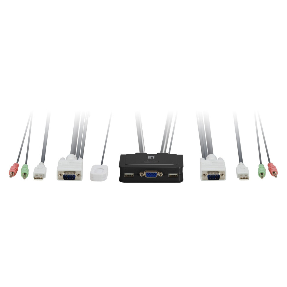 Levelone 2-Port Cable Kvm Switch, Vga, Usb, Audio 4015867141908