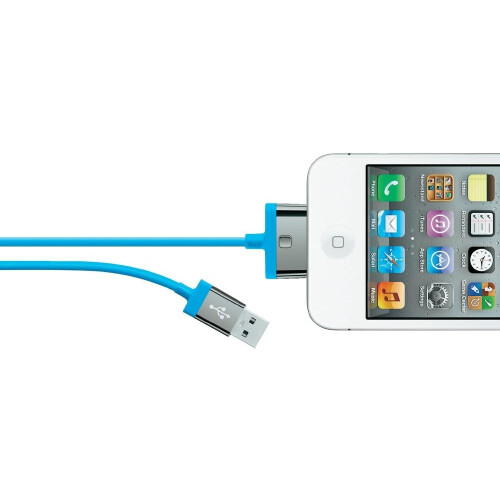 Belkin Belkin MIXIT ChargeSync, 2m 2m USB A Apple 30-p Blue mobile phone cable