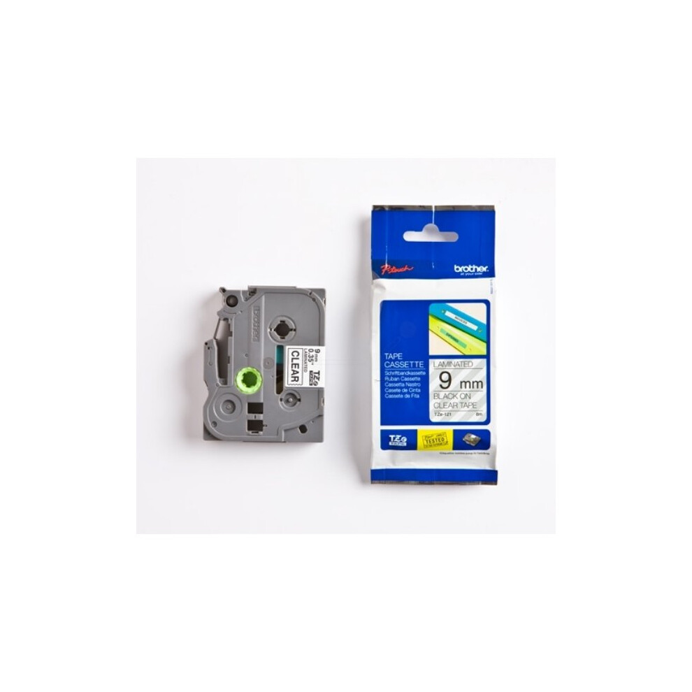 Brother TZE-121 P-Touch Ribbon, 9mm x 8m