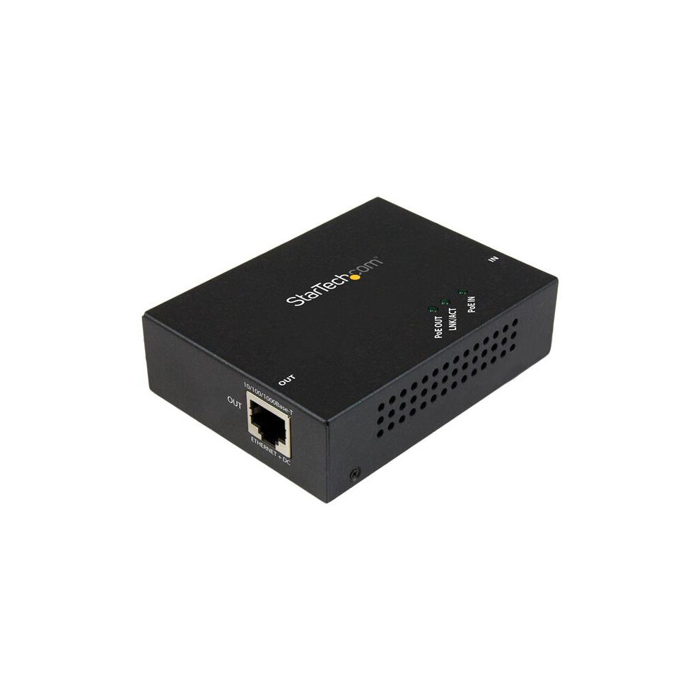 StarTech.com 1-Port Gigabit PoE+ Extender - 802.3at and 802.3af - 100 m (330 ft)