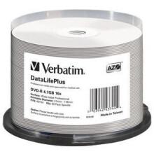 Confezione da 50 DVD-R DataLifePlus Professional - VERBATIM - 4.7 Go 16x - Bianco
