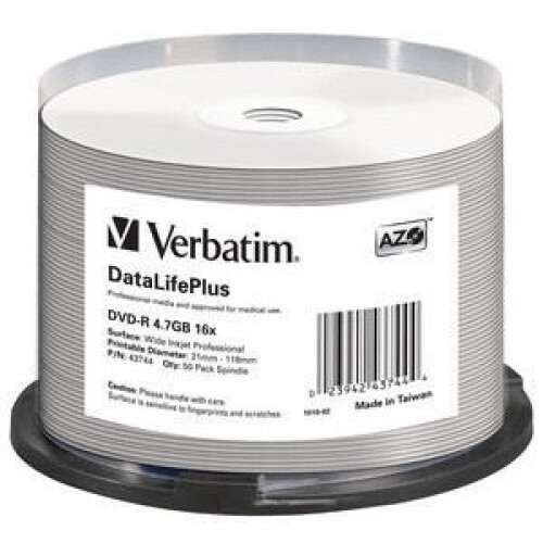 Verbatim Verbatim DataLifePlus 4.7GB DVD-R 50pc(s)