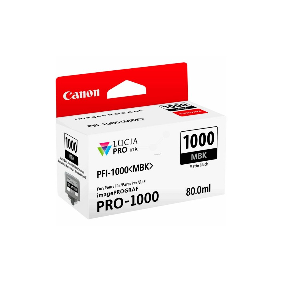 Canon 0545C001 (PFI-1000 MBK) Ink cartridge black matt, 5.49K pages, 80ml