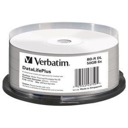 Verbatim Verbatim DataLifePlus - 25 x BD-R - 50 Go 6x - bl…