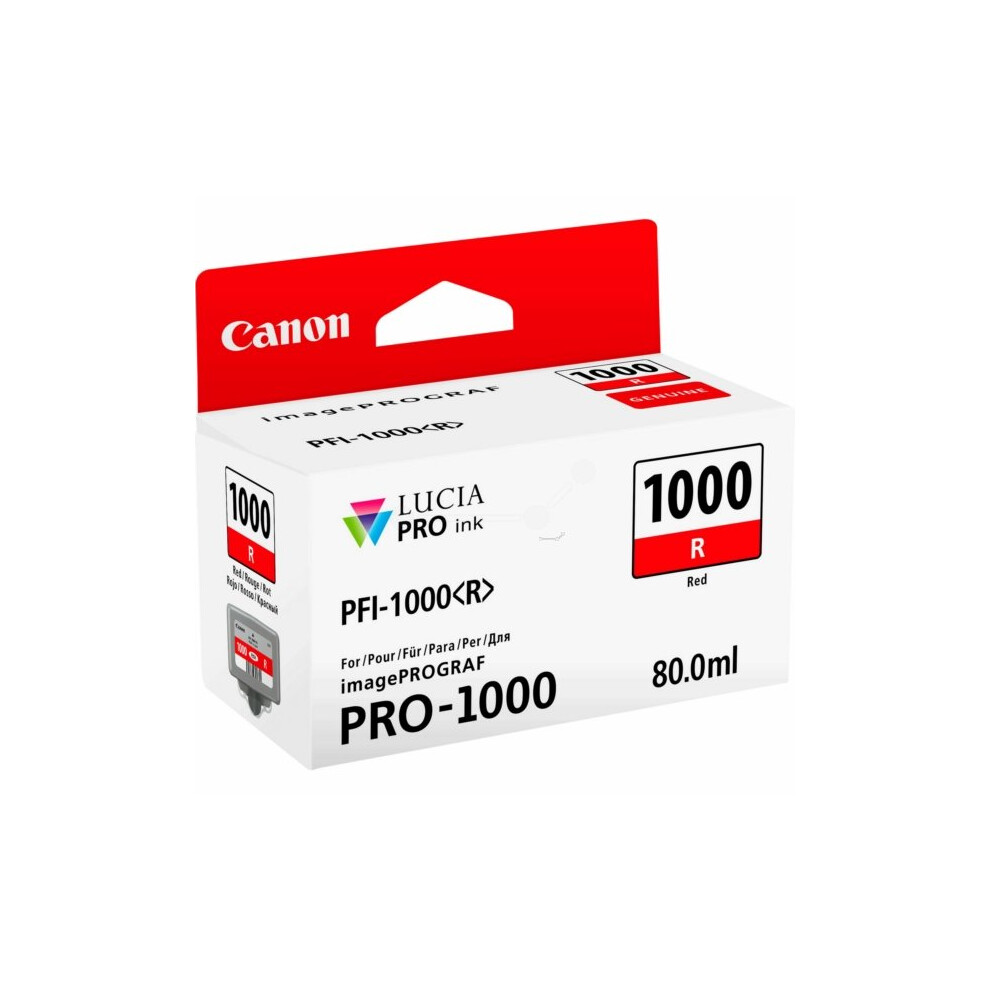 Canon 0554C001 (PFI-1000 R) Ink cartridge red, 3.17K pages, 80ml
