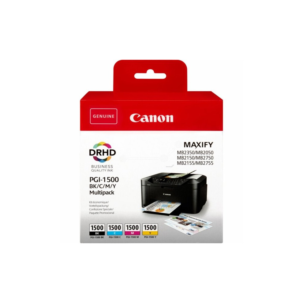 Canon 9218B005 (PGI-1500 BKCMY) Ink cartridge multi pack, 12,4ml + 3x4,5ml, Pack qty 4