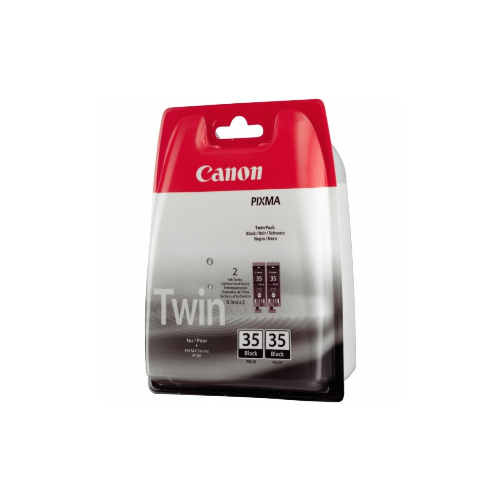 Canon 1509B012 (PGI-35 BK) Ink cartridge black, 191 pages, 9ml, Pack qty 2