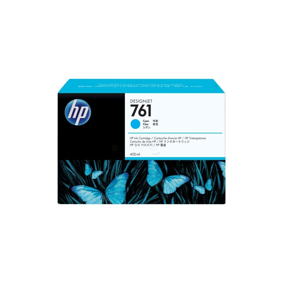 Hp Cm994a (761) Ink Cartridge Cyan, 400Ml