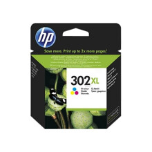 HP 302XL Drukcartridge in drie kleuren, originele hoge capaciteit (F6U67AE) voor HP DeskJet 2130/3630 en HP OfficeJet 3830