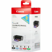 Canon 0620B027 (CLI-8) Ink cartridge multi pack, Pack qty 5