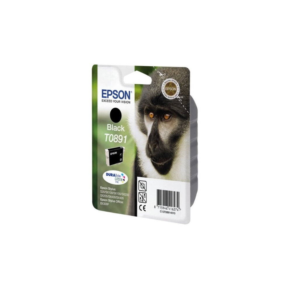 Epson C13t08914011 (T0891) Ink Cartridge Black, 170 Pages, 6Ml