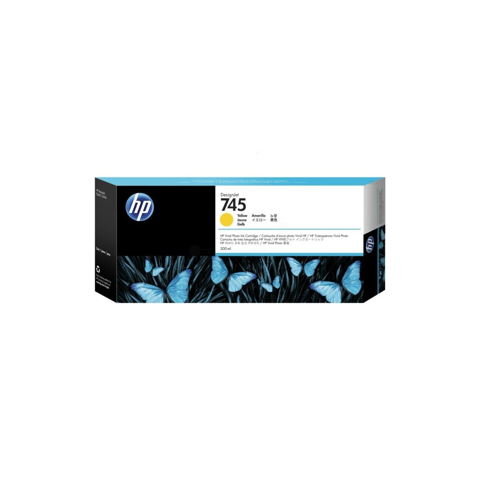 HP F9K02A (745) Ink cartridge yellow, 300ml