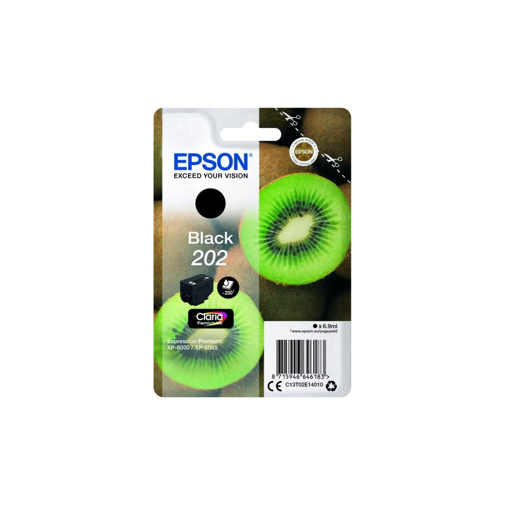 Epson Black 202 (T02e14010) Original Claria Premium Standard Capacity Ink Cartridge (Kiwi) - Image 15