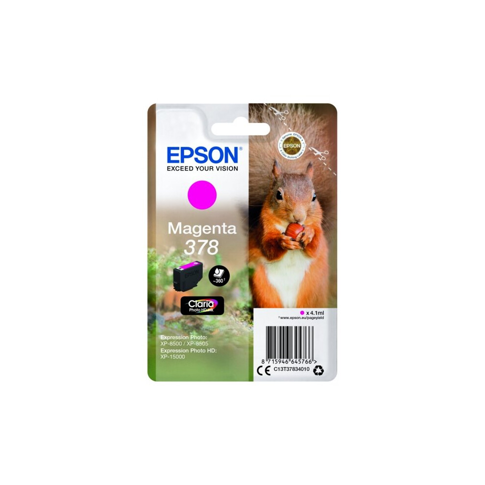 Epson C13t37834010 (378) Ink Cartridge Magenta, 360 Pages, 4Ml