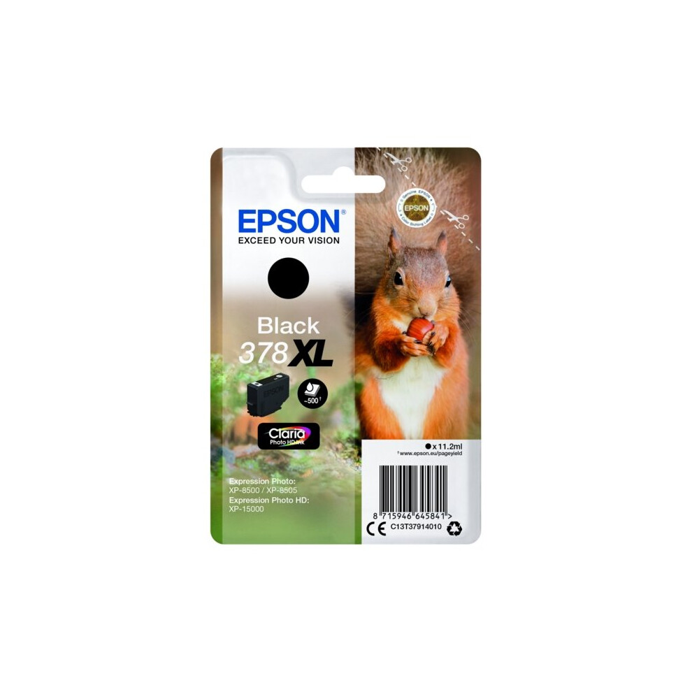 Epson C13t37914010 (378Xl) Ink Cartridge 500 Pages, 11Ml Black
