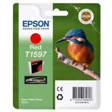 EPSON Pack mit 1 Cartridge T1597 - Rot - Für Stylus Photo R2000 - Standard
