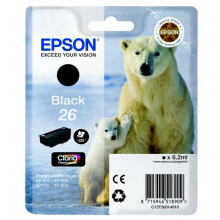Epson C13T26014022 (26) Ink cartridge black, 220 pages, 6ml