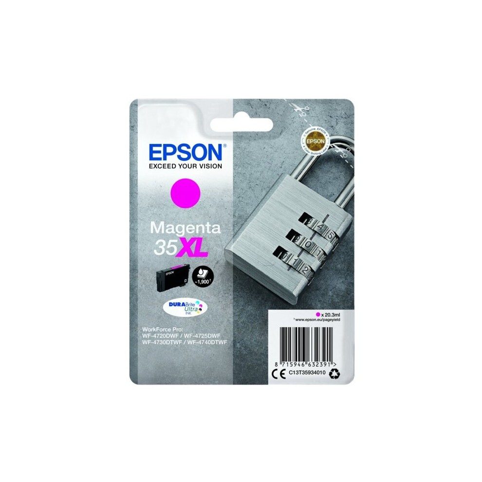 Epson C13t35934010 (35Xl) Ink Cartridge Magenta, 1.9K Pages, 20Ml