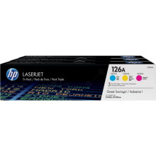 Pack van 3 originele kleurtonercartridges HP 126A (CF341A) voor HP LaserJet Pro CP1025