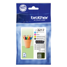 Brother LC3217 Waarde Pakket Pack van 4 zwart, geel, cyaan, magenta originele inktcartridges voor Brother MFC-J5330DW,…