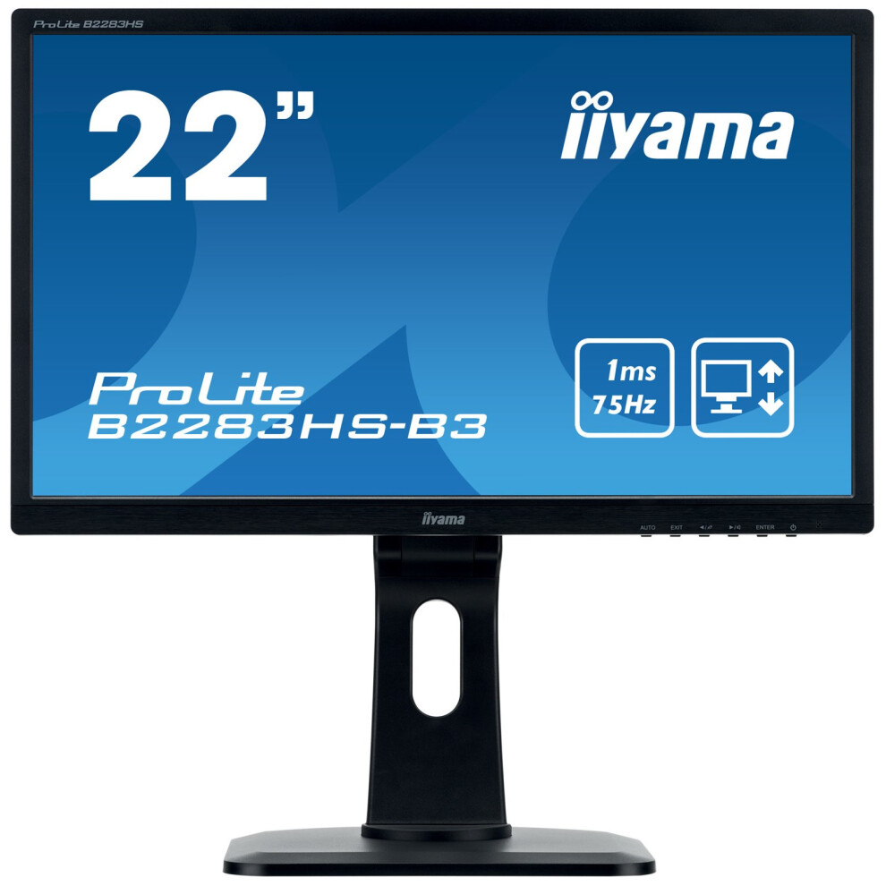 iiyama ProLite B2283HS-B3 21.5  Full HD LED Matt Flat Black computer monitor LED display