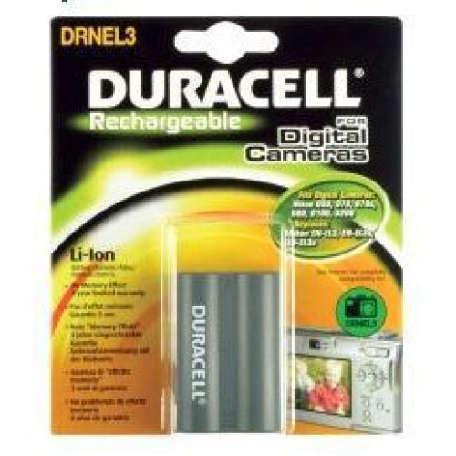 Duracell Bateria Duracell DRNEL3 para câmera digital Nikon EN-EL3e preta