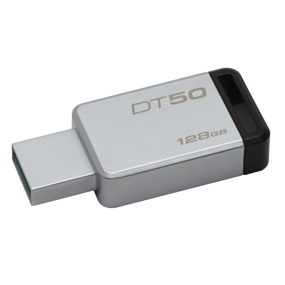 Kingston Technology DataTraveler 50 128GB 128GB USB 3.0 (3.1 Gen 1) USB Type-A connector Black, Silver USB flash drive