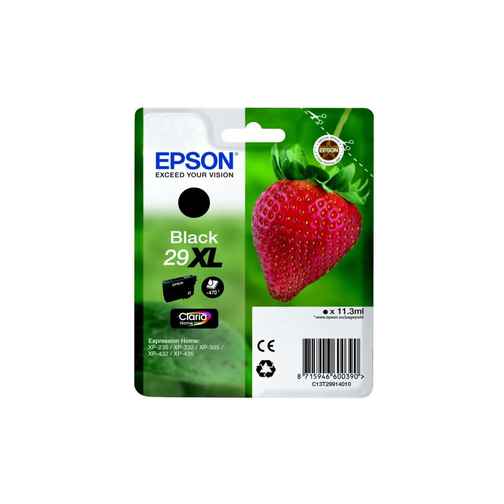 Epson C13T29914012 (29XL) Ink cartridge black, 470 pages, 11ml