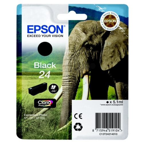 Epson EPSON Cartouche T2421 - Eléphant - Noir