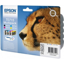 EPSON Pack van 1 inktcartridge Cheetah - DURABRITE - Zwart en tricolor - blister met alarm