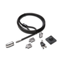 Vergrendelingskit - Kensington - 2.0 - Beveiligingskabel 2,4 m - Zwarte kleur - Antivol Hidden Pin