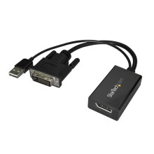 Adaptateur vidéo DVI vers DisplayPort - STARTECH - 1920 x 1200 - Plug and Play - Alimentation USB - Noir