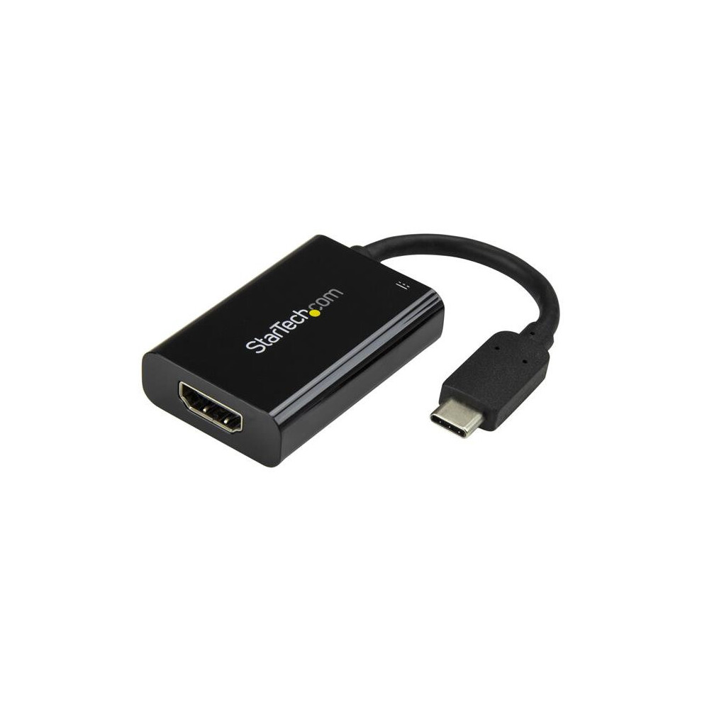 StarTech.com USB-C to 4K HDMI Adapter with USB Power Delivery - 60 Watts - Black