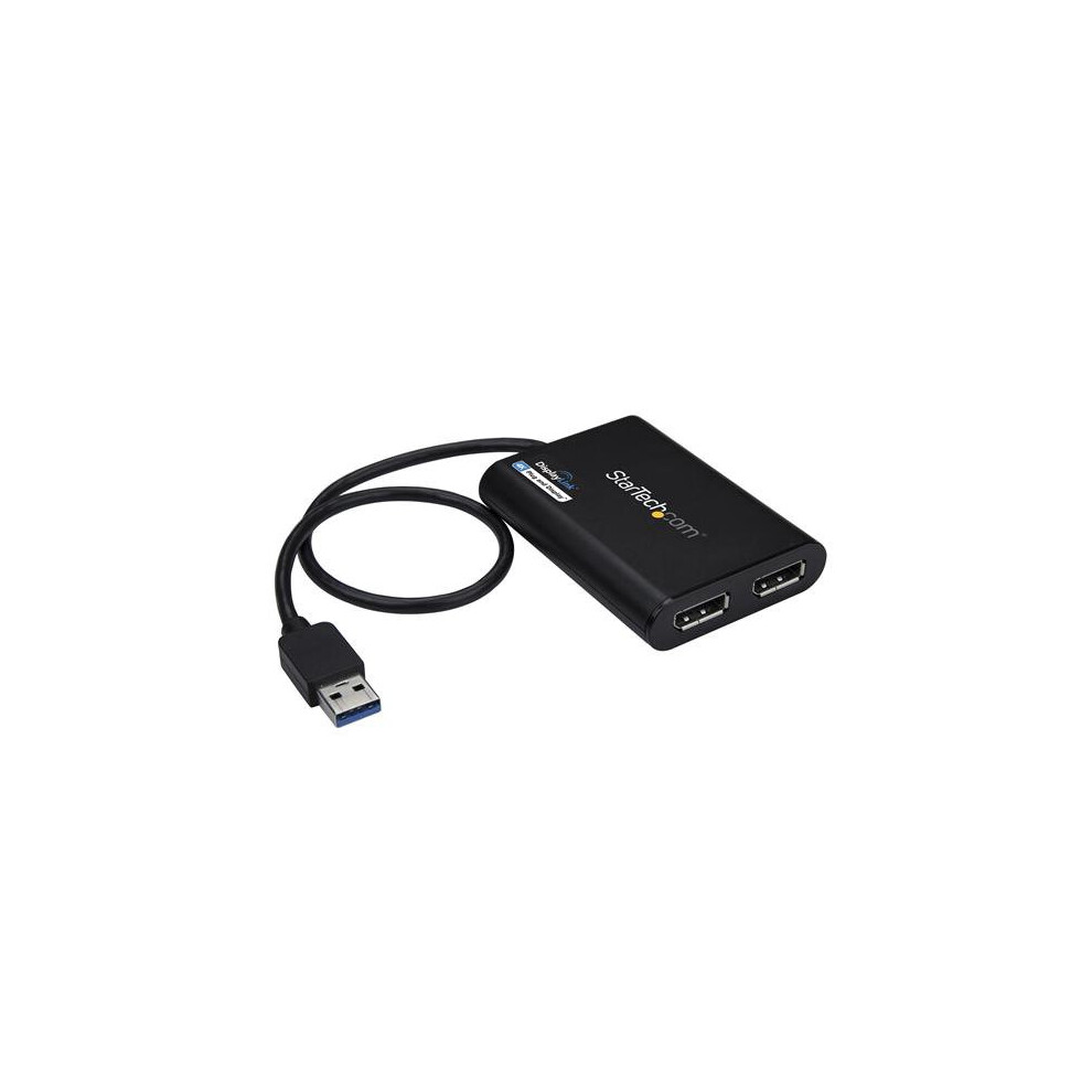 StarTech.com USB to Dual DisplayPort Adapter - 4K 60Hz - USB 3.0 (5Gbps)