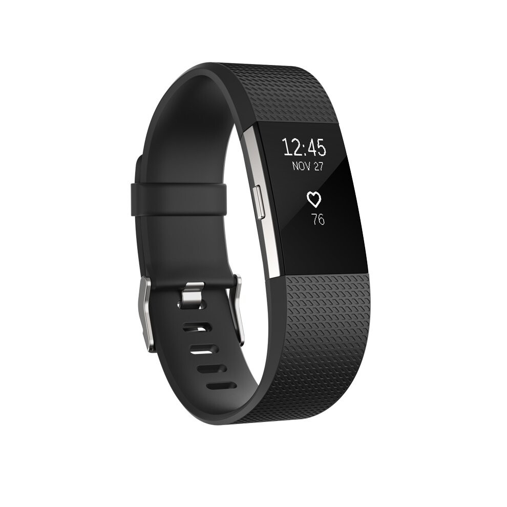 Fitbit Charge 2 Wristband activity tracker OLED Wireless Black,Silver