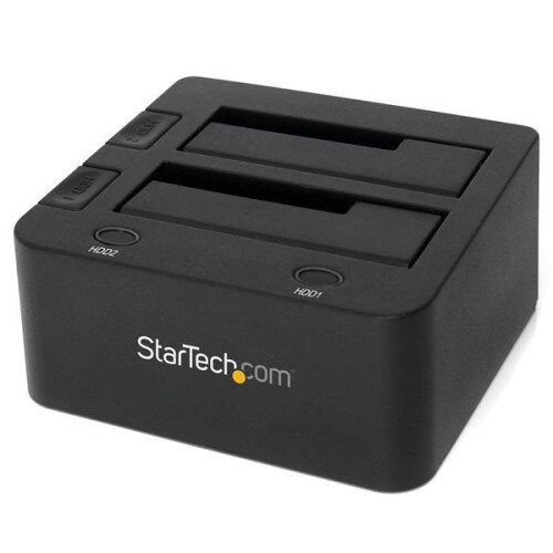 StarTech.com Telakointiasema - STARTECH - SDOCK2U33 - USB 3.0 - 2 SATA III -kiintolevyä - Musta