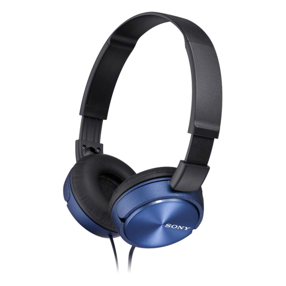 Sony Mdr-Zx310ap Wired On-Ear Foldable Headphones With Microphone & Remote Blue