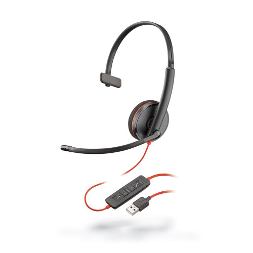 Plantronics Microfone - PLANTRONICS - Blackwire C3210 - Com fio - Larga banda em PC - Supressor de ruído ativo