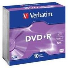 DVD+RW - VERBATIM - Spindel da 10 - 4.7 Go - 120 minuti - Velocità massima di scrittura 4x