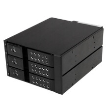Disco rígido STARTECH Mobile Rack Backplane - Alumínio sem gaveta - 3 discos rígidos SAS II/SATA III 6 Gbps, Hot Swap