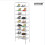 AMOS 10-Tier Extendable Shoe Organiser - White | Shoe Storage Rack 7